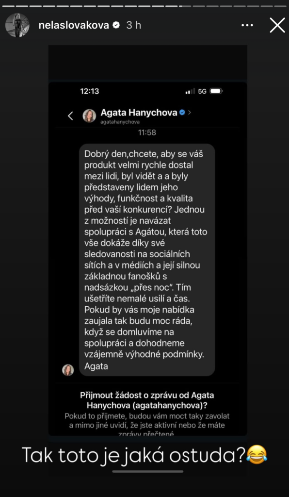 Konverzace Agáty Hanychové